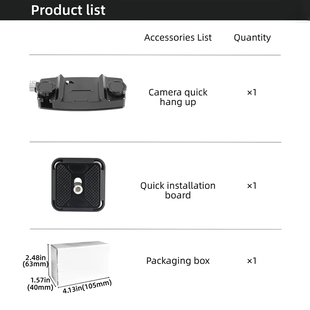 Rucksack Kamera Clip Halterung Strap Clamp Universal Quick Release Platte Für Sony Nikon Canon DSLR Kamera für GoPro 13 Insta360 X5 – Detail 11