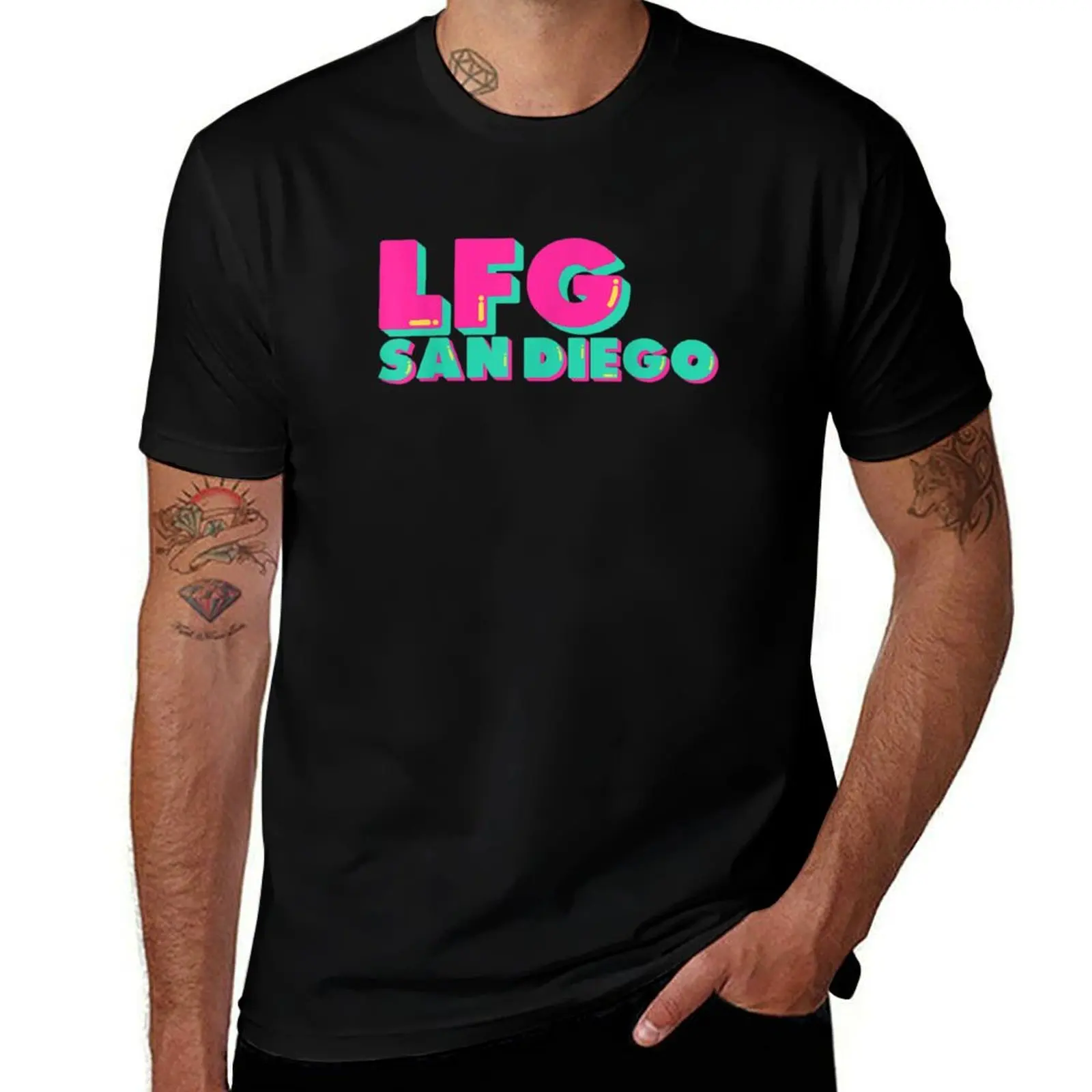 

LFGSD Baseball fan San Diego Sports LFG SD T-Shirt essential t shirt vintage t shirts Aesthetic clothing Men's cotton t-shirt