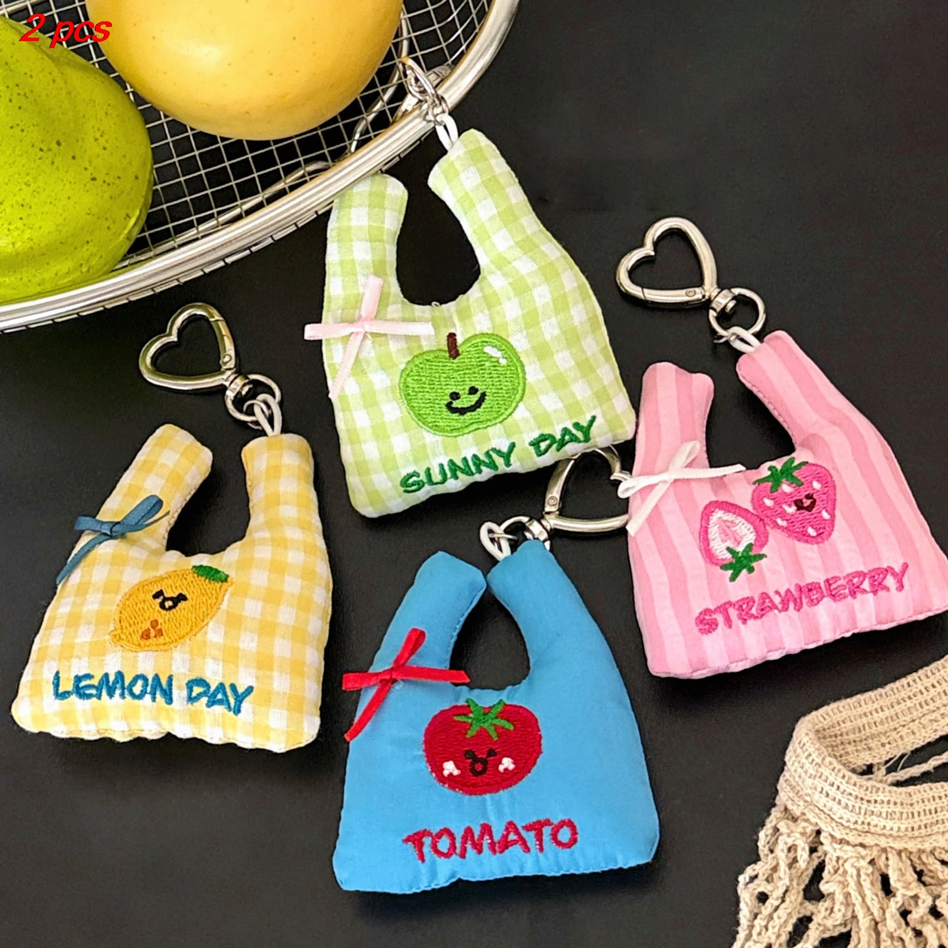 

Ladies' Bag Pendants Cute Cartoon Shopping Bag Funny Sweet Kawaii Bag Accessories Multifunctional High-quality Keychain For Girl