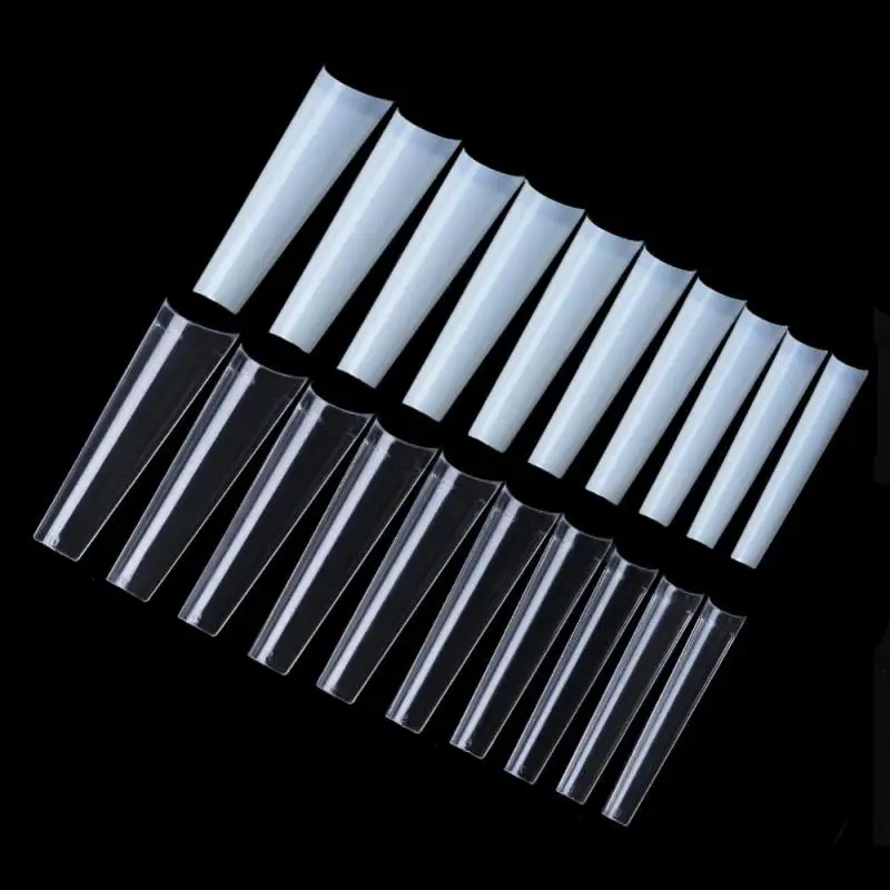 Refill Size 4/5/6/7 XXL Straight Square Coffin Non C Curve False Nail Art Tips Half Cover ABS Acrylic Nails Tipbag