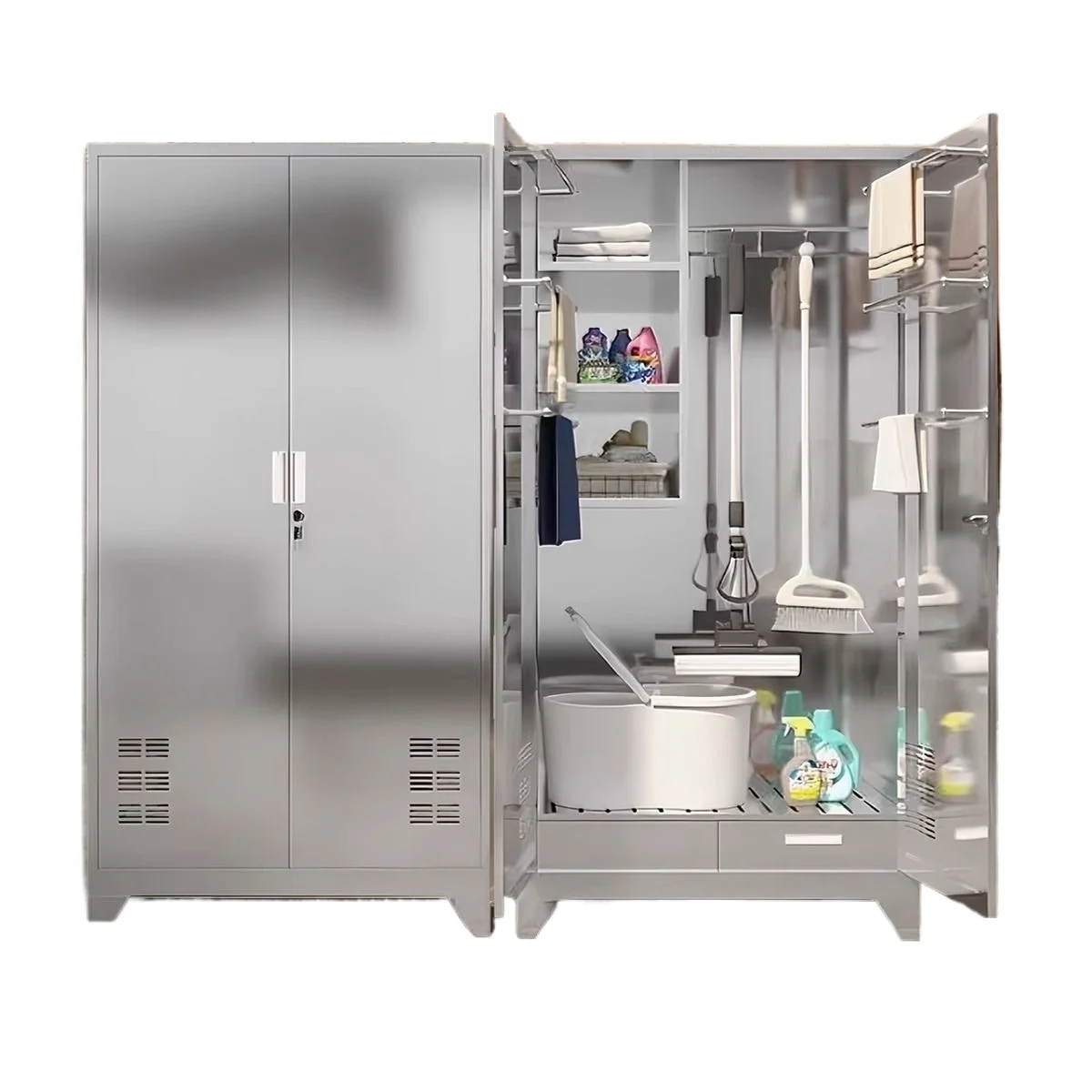Stainless steel locker waterproof, mildew-proof and rain-proof tool storage cabinet