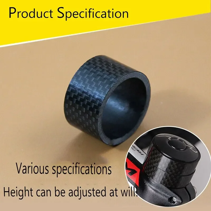 11PCS BUCKLOS Bicycle Carbon Fiber Spacer 2/3/5/10/15/20mm MTB Headset Washer 28.6mm Fork Tube Spacer Mountain Bike Accessories