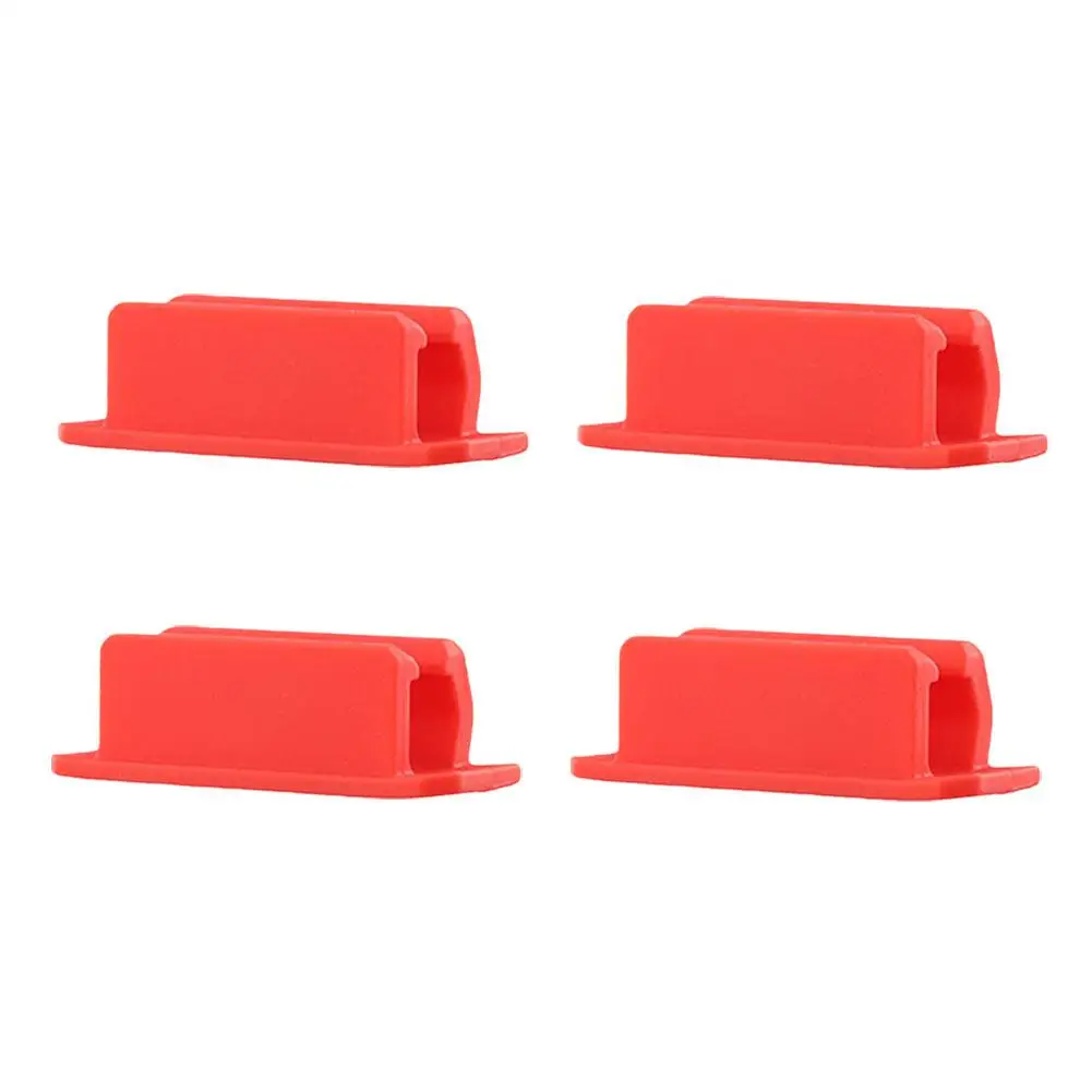 4PCS Adhesive Pencil Holder Silicone Single Adhesive Pen Holder Students Portable Colorful Flexible Stationery Display Stand