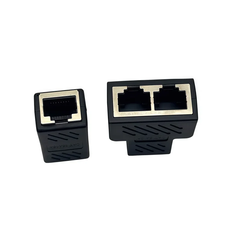 Network Rj45 Cable Port Network Cable Splitter Extender Plug Adapter Connector (8 Core) Split Into Two Splitter1PCS