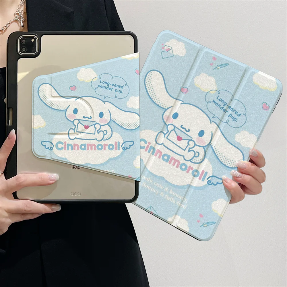 

For iPad Air 11 2025 Case 10th 11th 9th 8th 7th Gen 10.2 Pro11 2024 Air4 5 10.9in 9.7 Mini7 6 Tablet Rotation Cover Cinnamoroll