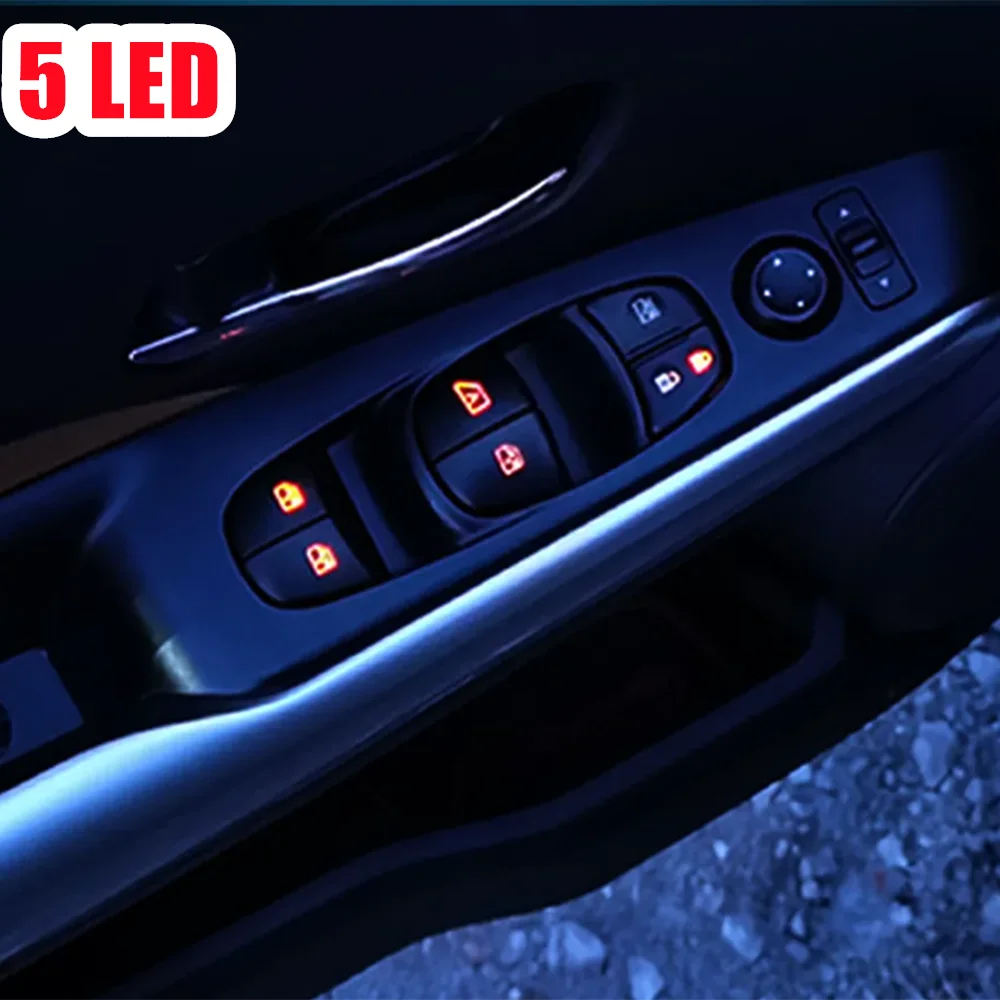 Electric Power Window Lifter Switch For Nissan X-Trail T32 Leaf Sylphy Murano LED Light Backlight Power Window Button