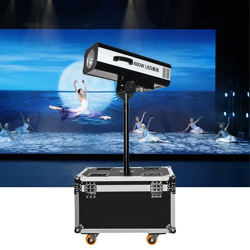 EE1 880W Large LED Follow Spot Light DMX512 Aluminum Indoor Outdoor Stage Lighting for Wedding Celebrations Logo