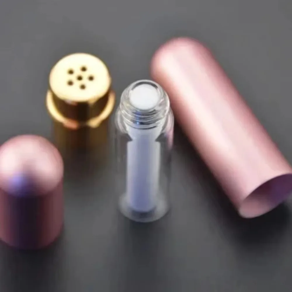 5ml Aluminum Nasal Inhaler For Essential Oils Aromatherapy Inhaler Empty Tubes Refillable Bottles Metal Inhaler