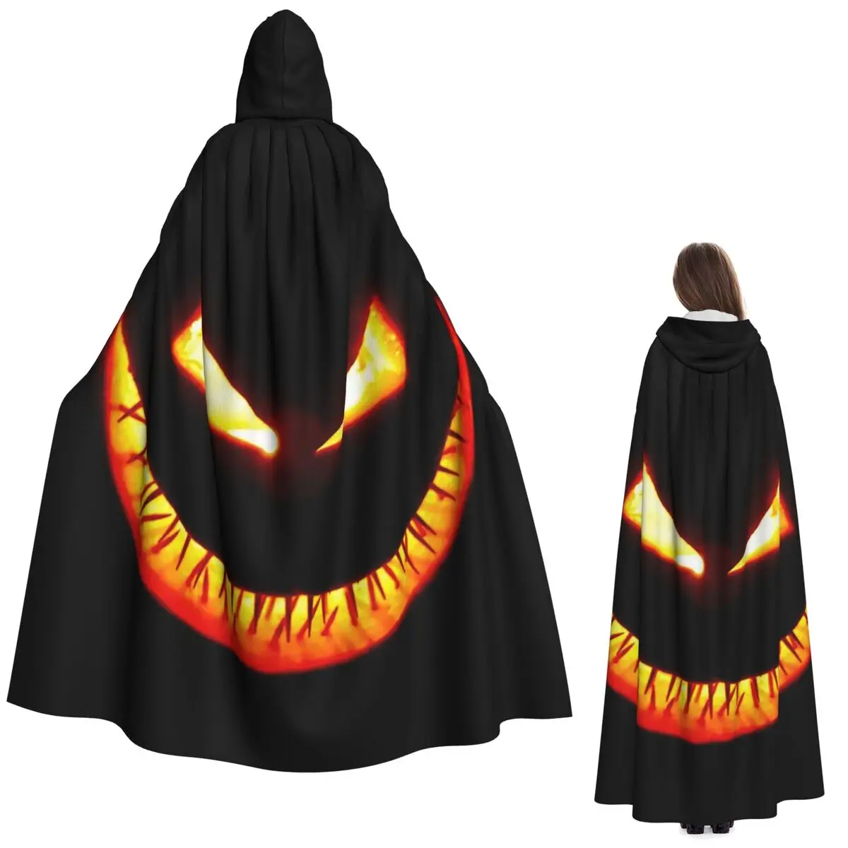 

Хэллоуин Джек-О-Лантон тыква длинный плащ с капюшоном ведьма средневековый костюм косплей накидка Хэллоуин вечеринка для взрослых унисекс