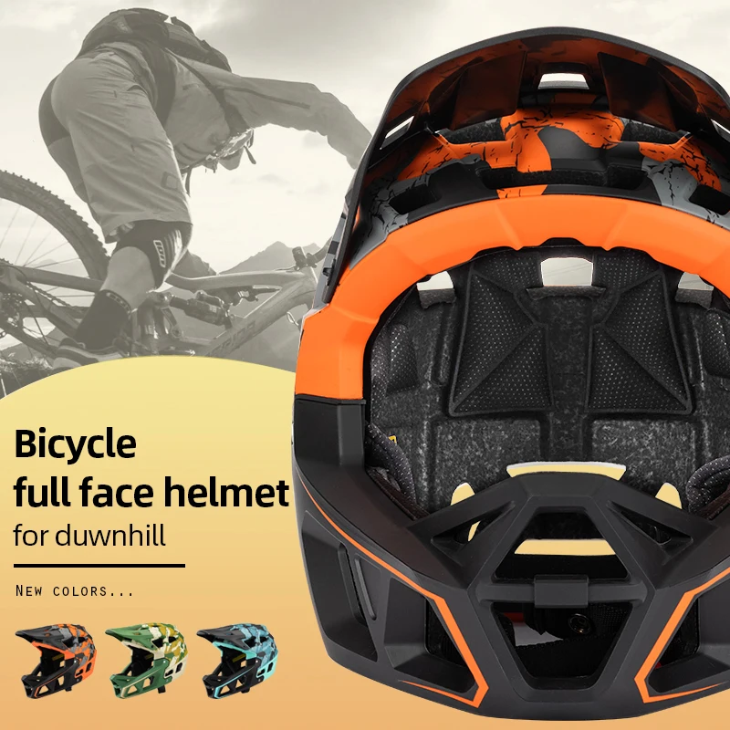 Cycling Integral Helmet Downhill Mtb Men's Motorcycle Helmet for Aerodynamics Full Face Racing Bike Helmet 2023 Casco Ciclismo