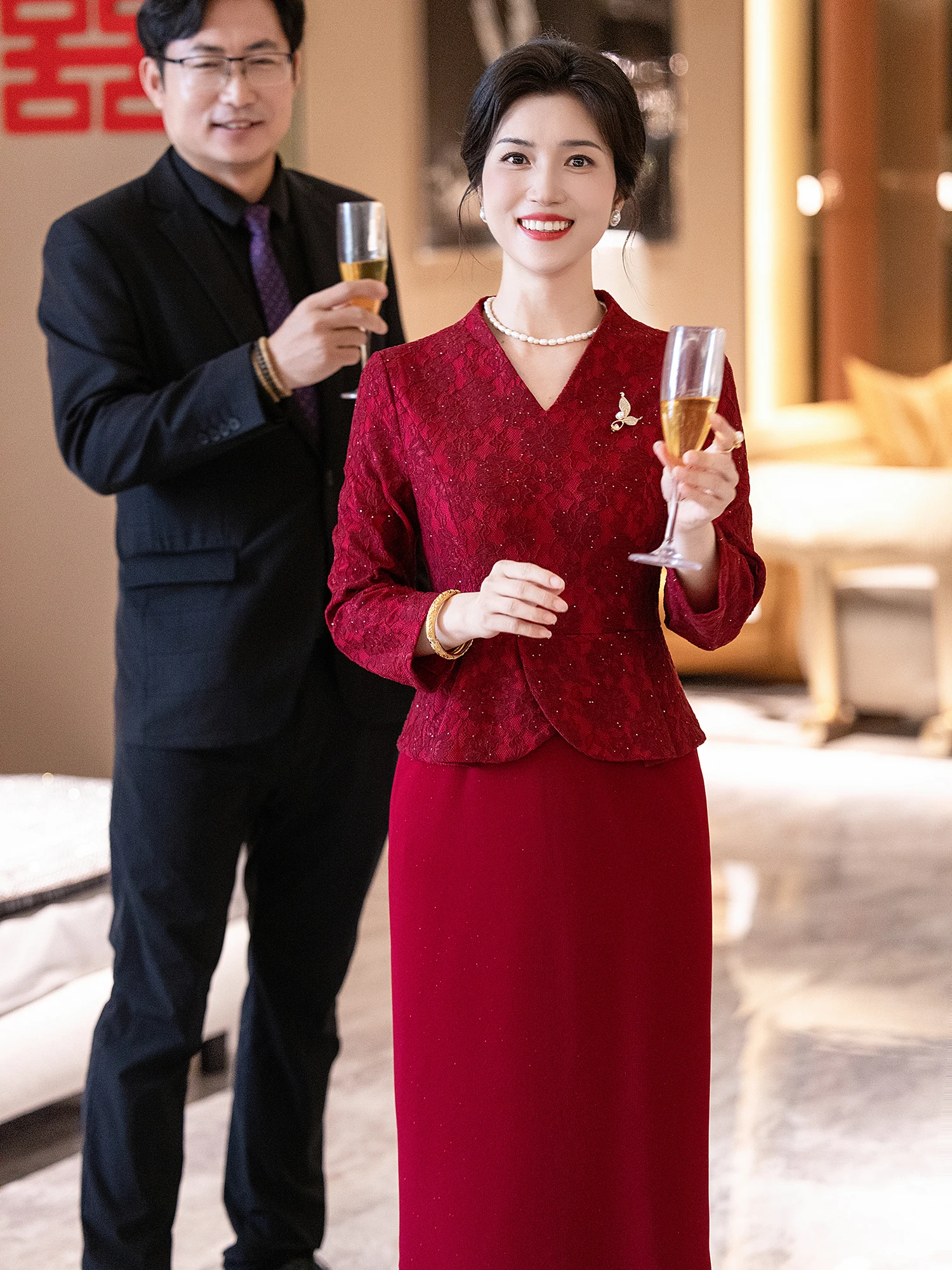 

Новое свадебное платье Ele Long Sve для мамы на октябрьскую церемонию, бренд Su Jing Xiang