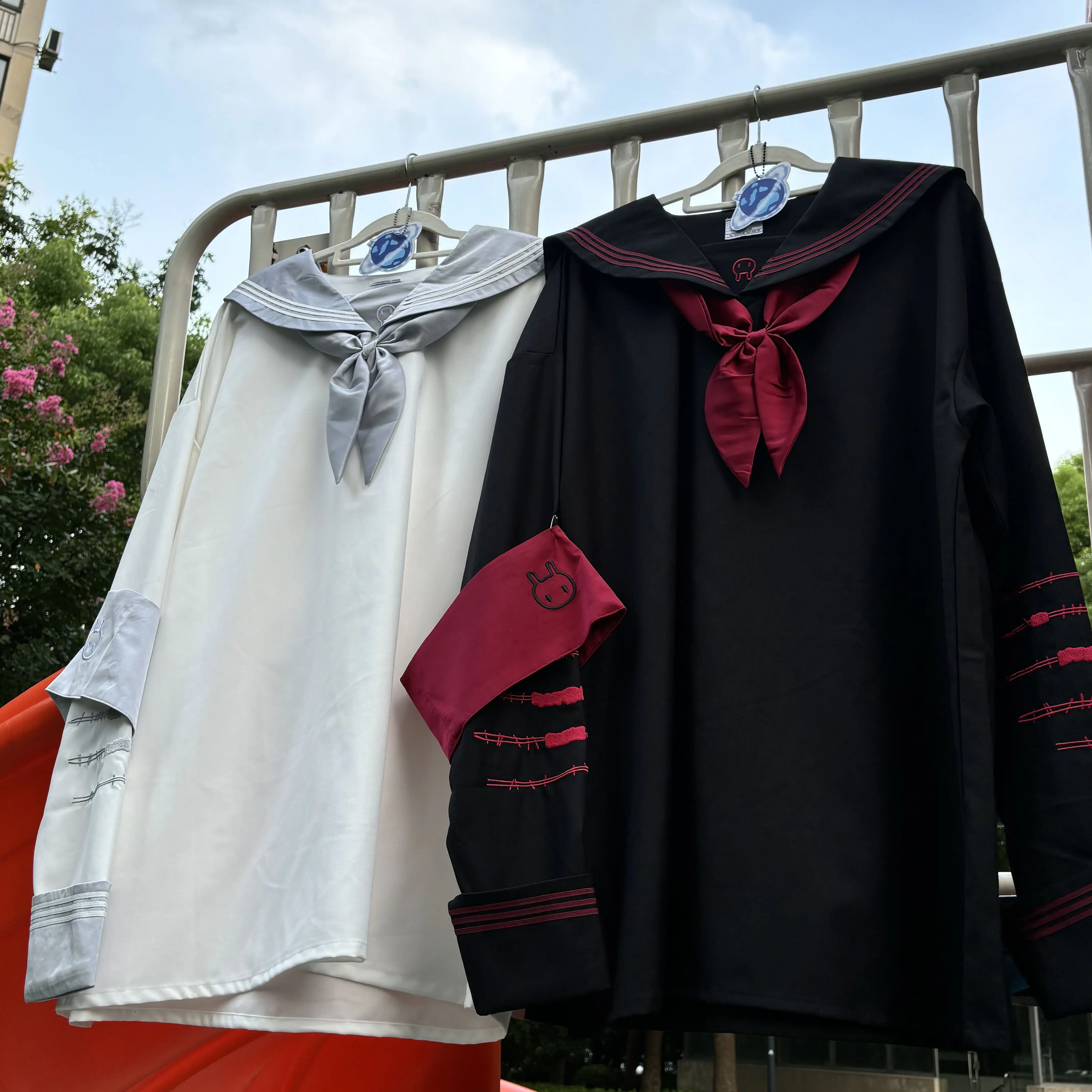 Dophee-uniforme de marinero de subcultura japonesa Original, jersey holgado con cuello azul marino, Top, camiseta de manga larga para primavera y otoño para mujer