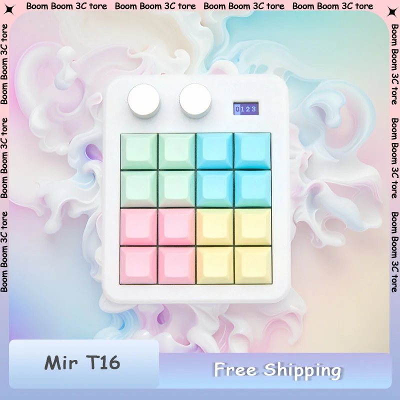 

Mir T16 Numeric Keypad Custom Wired Keyboard Mini Keypad Macro Shortcut Hot-Swap PBT Keycaps RGB Office Gamer Gifts