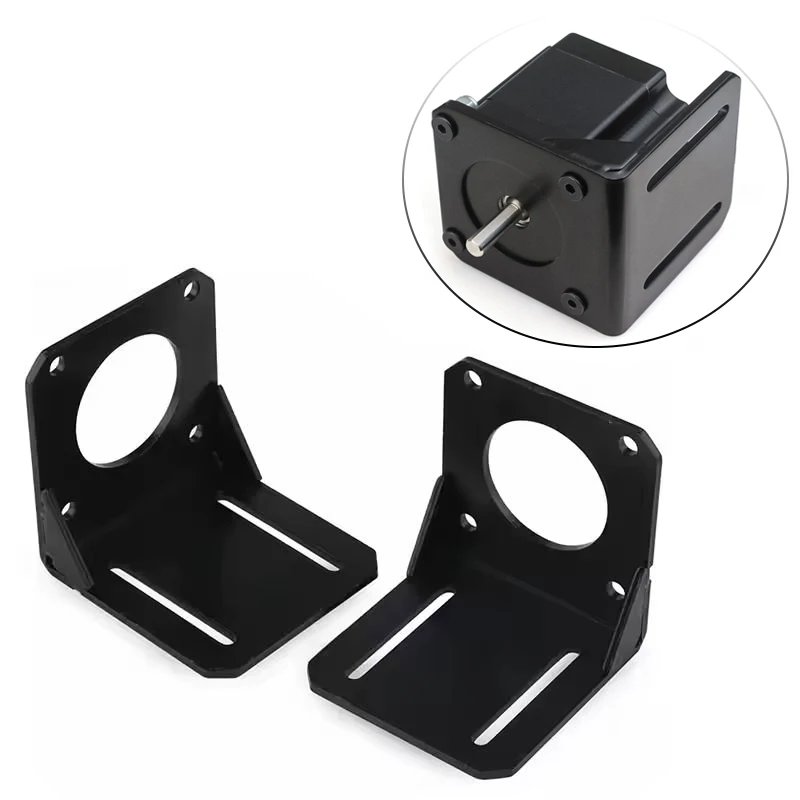 2Pcs NEMA17 NEMA23 Stepper Motor Mount Bracket Right Angle Fixing Plate Support Base 42mm 57mm Motor Holder for CNC Router