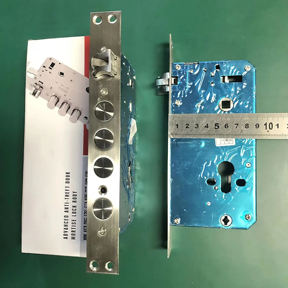 6068 Stainless Steel Smart Lock Body Size 30mm Round Latch 105mm 90mm Deep Fingerprint Lock Accessories