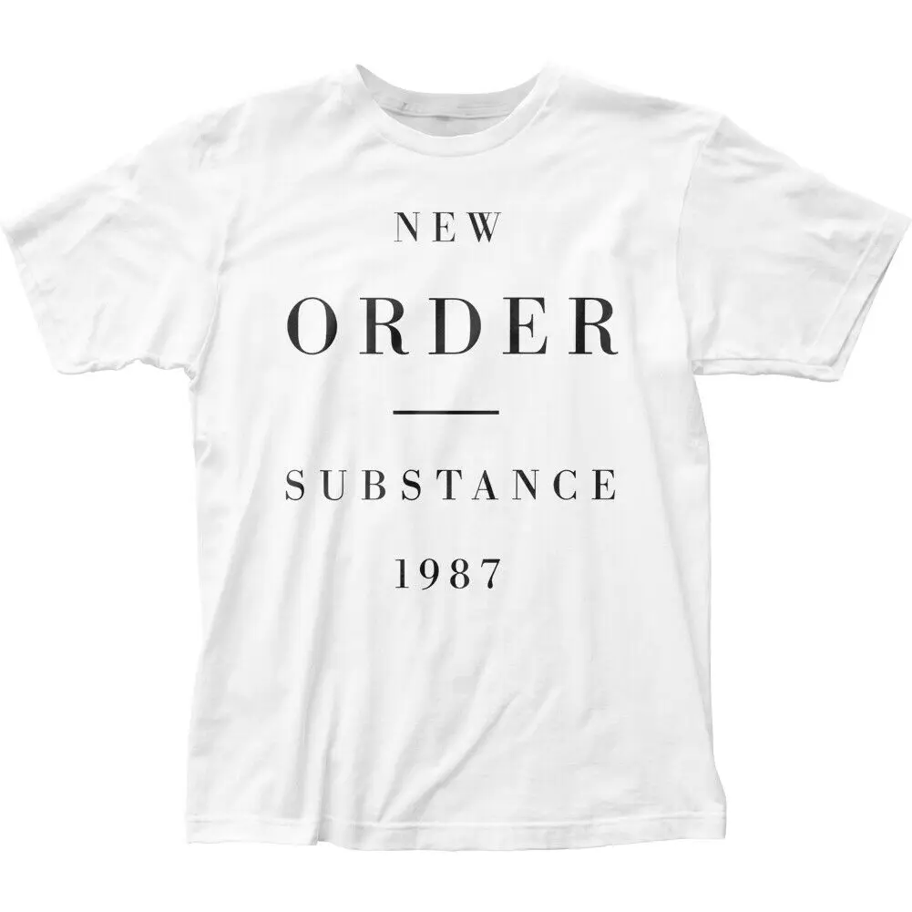 New Order Substance 1987 T Shirt Mens Licensed Rock N Roll Band Retro White