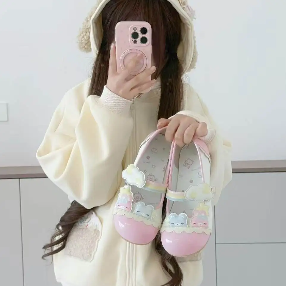 Originele zoete schattige Lolita enkele schoenen met lage hakken, geschikt voor tienermeisjes in Japanse stijl, studenten, campustheefeesten