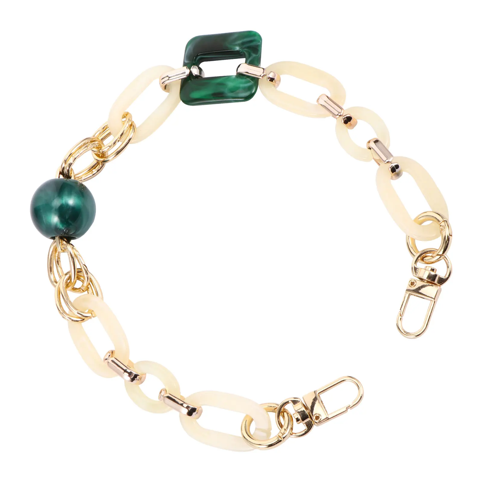 1Pcs Decorative Chain Retro Acrylic Bag Chain Stylish Baroque Design Bag Accessory Replacement Strap for Women Portable