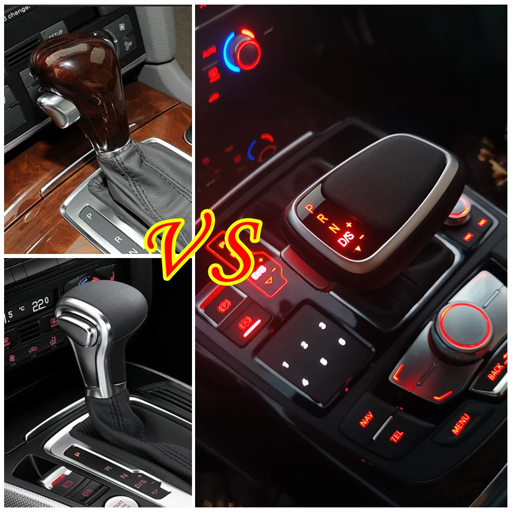 For audi A6 C7 C6 A4 A7 a5 Q5 Q7 S5 Crystal LED Colorful Gear shift knob Car automatic transmission upgrade parts modification