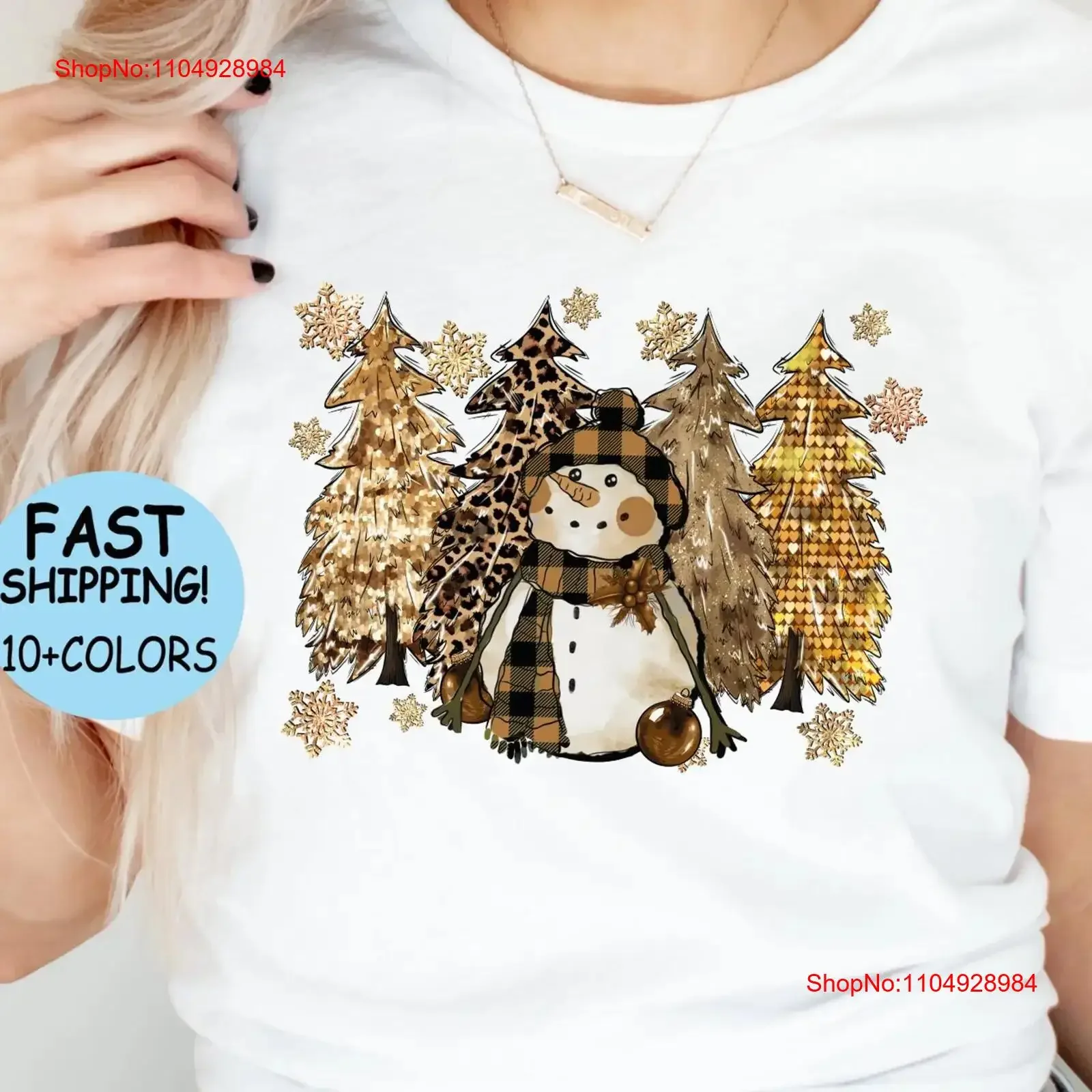 

leopard Print Christmas Trees SweaT T Shirt Xmas Family Holiday Winter party Tree vintage Washed Breathable Soft graphic