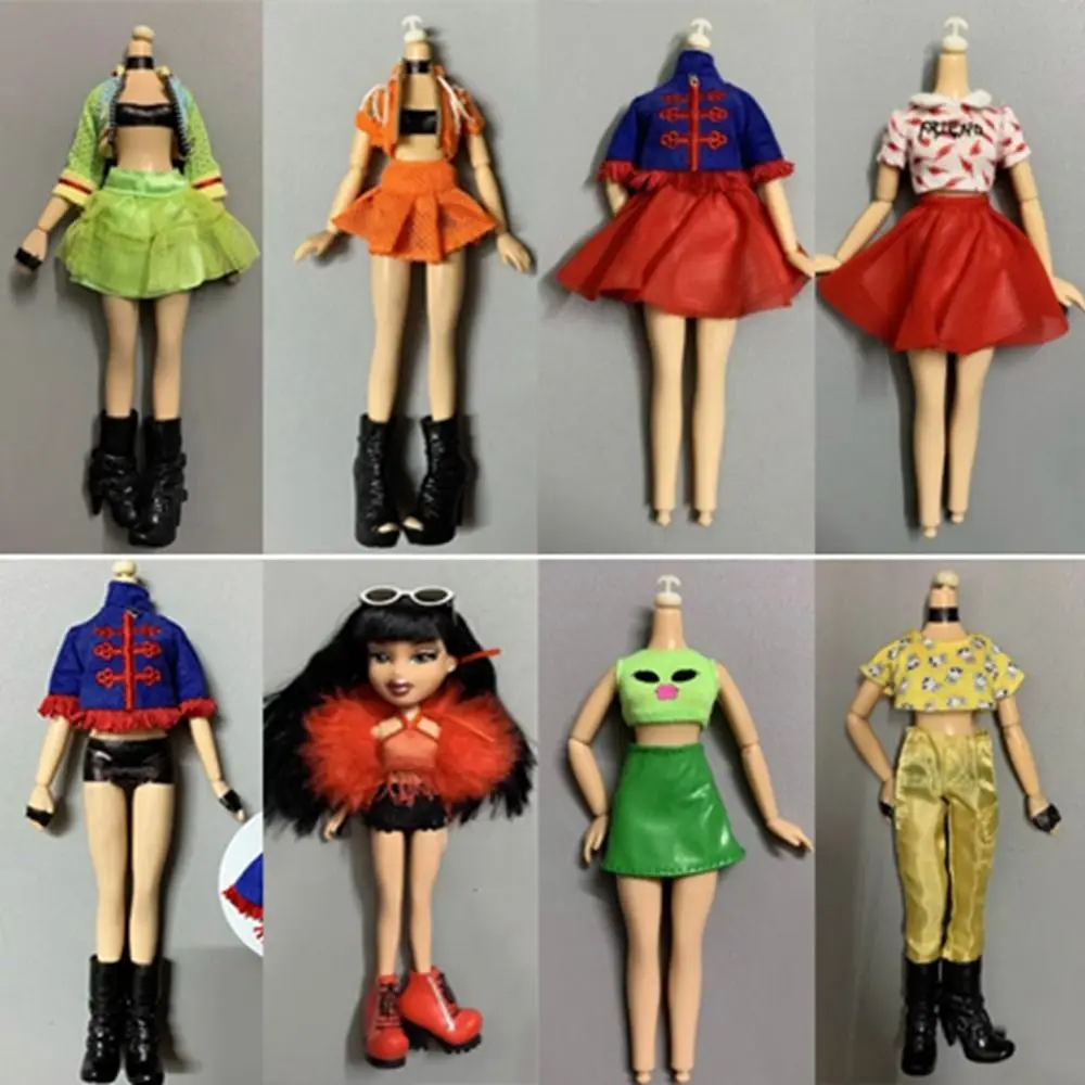 Fashion Doll T-shirt Skirt Doll Dresses Clothes 27~28cm Doll Tops Coat Shorts Casual Wears Outfit for 1/6 BJD Dolls Kids Toys