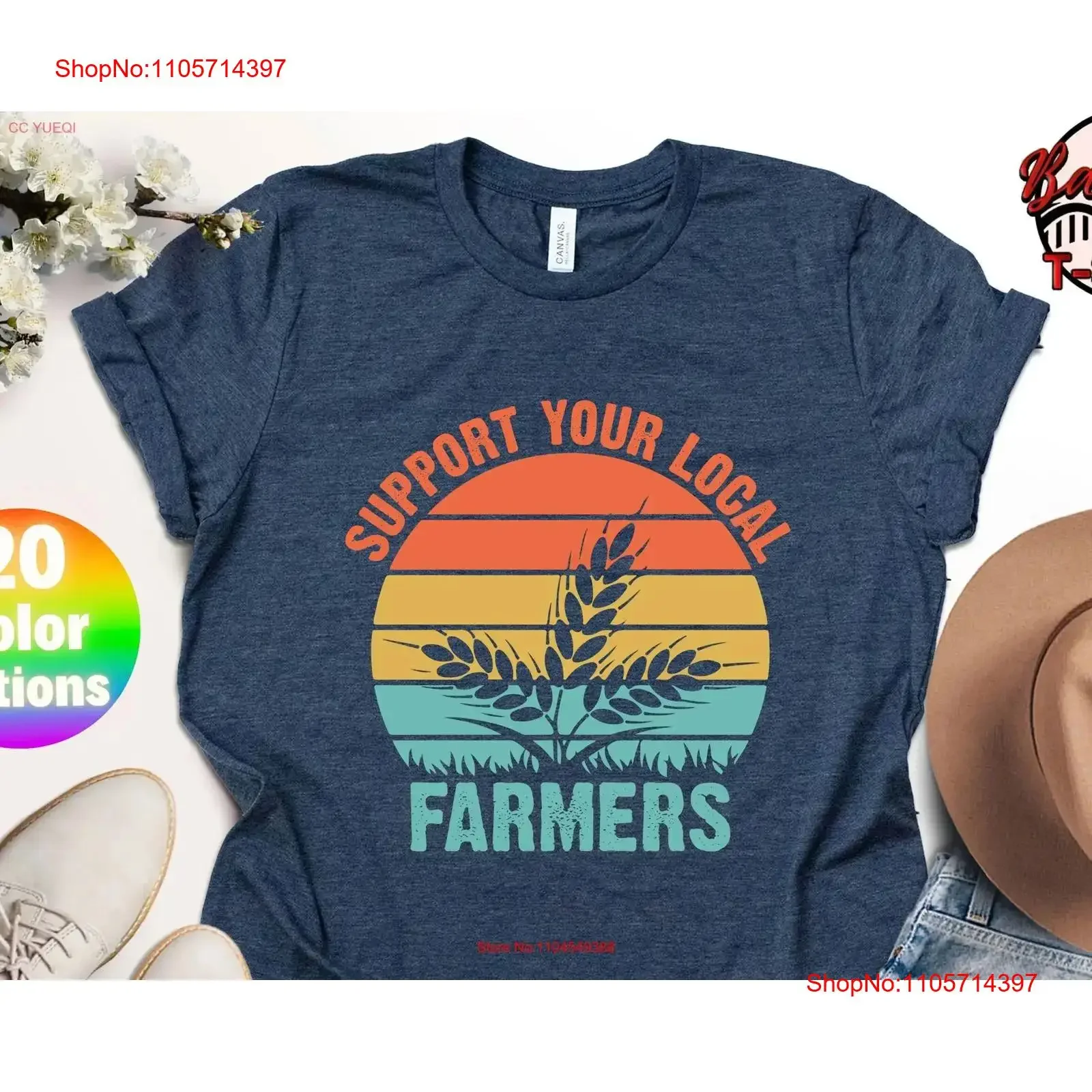 Support Your Local Farmers T Shirt Farm Eat Locally Country Pride Life Retro Farmer Market vintage Washed fashion Breathable