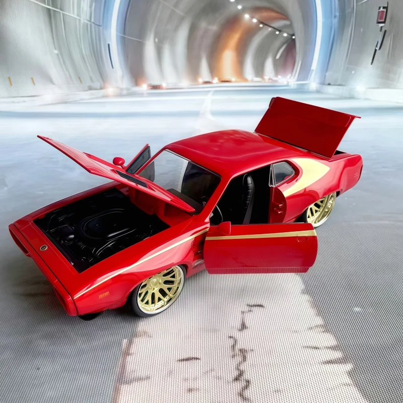 Jada 1/24 Plymouth 1972 GTX modèle de voiture en alliage peint ornement Collection cadeau pour enfant