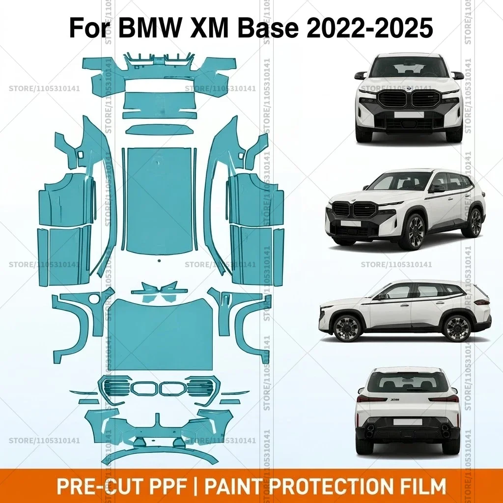 Pre-Cut Paint Protection Film PPF Transparent Bumper Protector Automotive Clear Bra Car Film For BMW XM Base 2022-2025