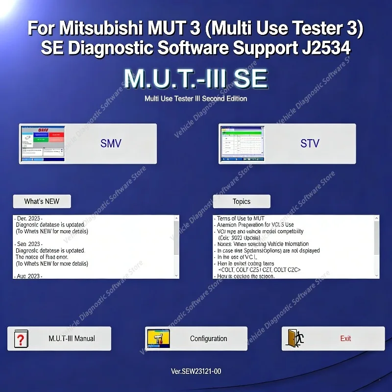 2026 hot sell For Mit- subishi MUT-3 SE MUT3 2023 Version Diagnostic and Program Tool MUT 3 MUT III Scanner