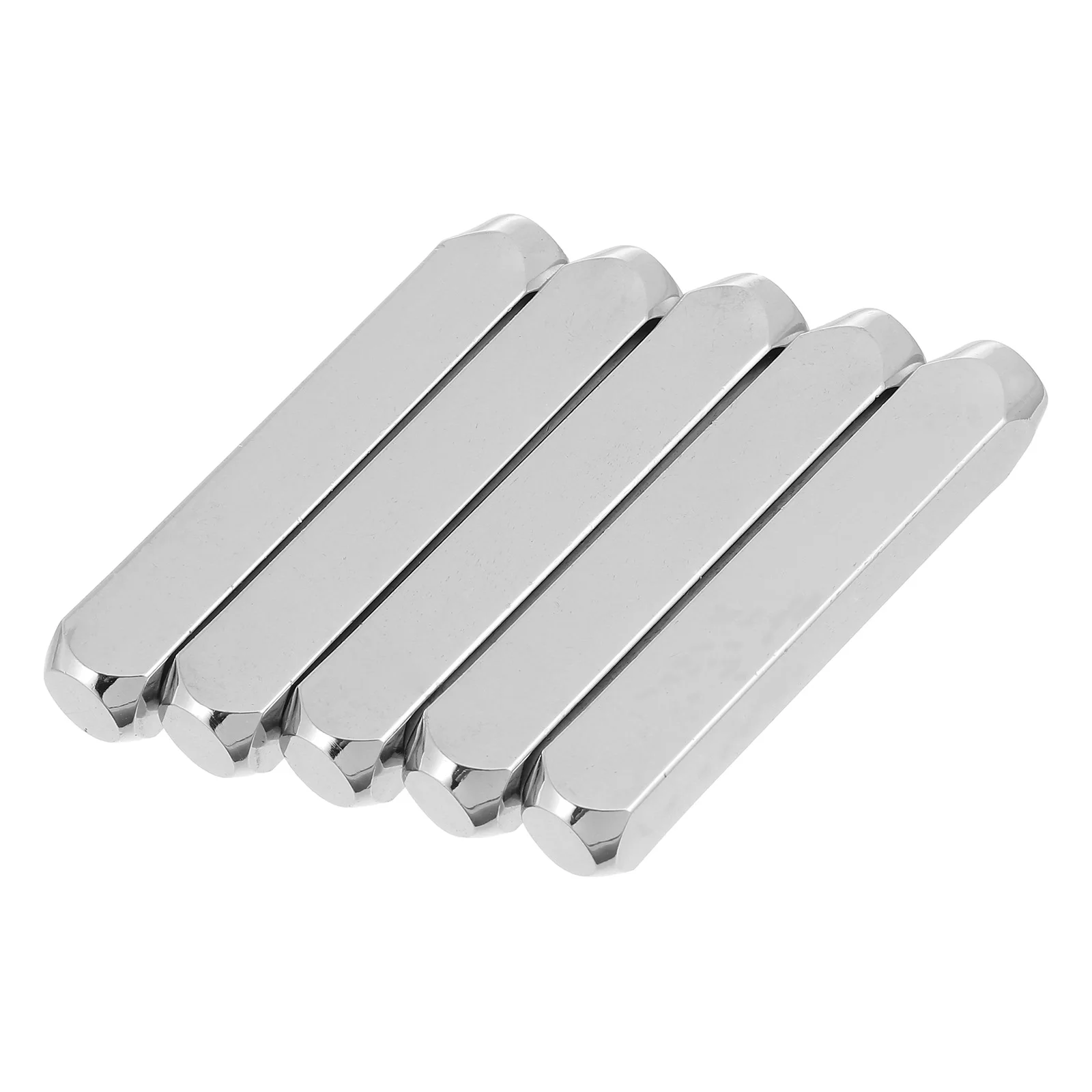 

5pcs Metal Stamp Set Electroplated Hard Carbon Steel For Wood Jewelry Craft Diy Punch Tool Stamping Design Symbol