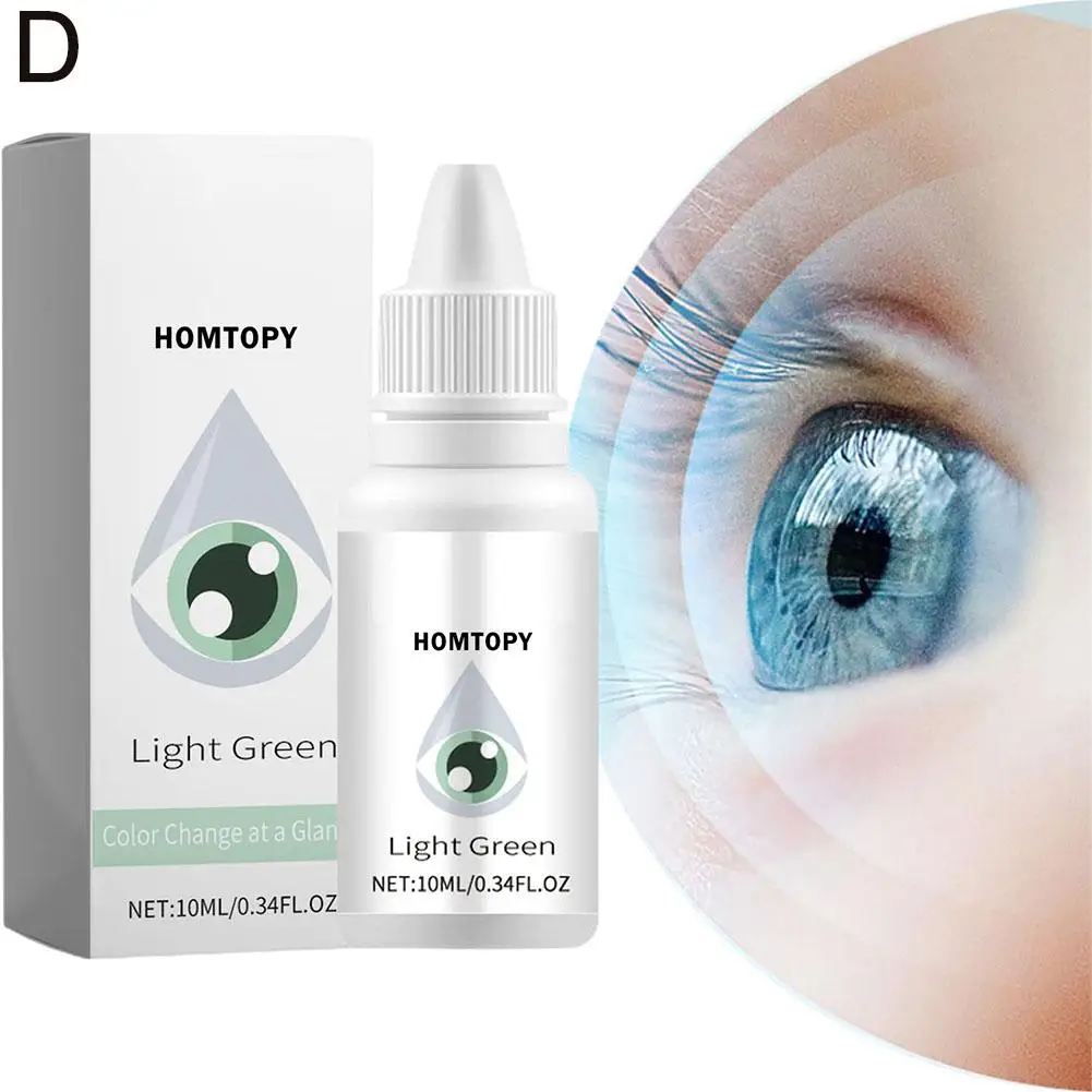 10ml di colore verde chiaro che cambia collirio cambia colore degli occhi schiarire e illuminare il colore degli occhi cura degli occhi cosmetici liquidi per gli occhi