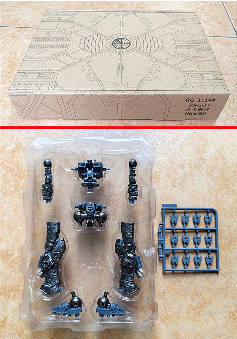 

PFS model RX-93 RG 1/144 v Nu metal frame modified parts DD101 *
