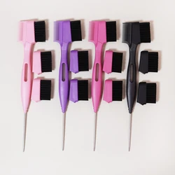 3/12pcs Eyebrow Shaper Eyelash Comb Double Side Brush with 3 Alternative Brow Brushes for Separating,Special for real hair wigs
