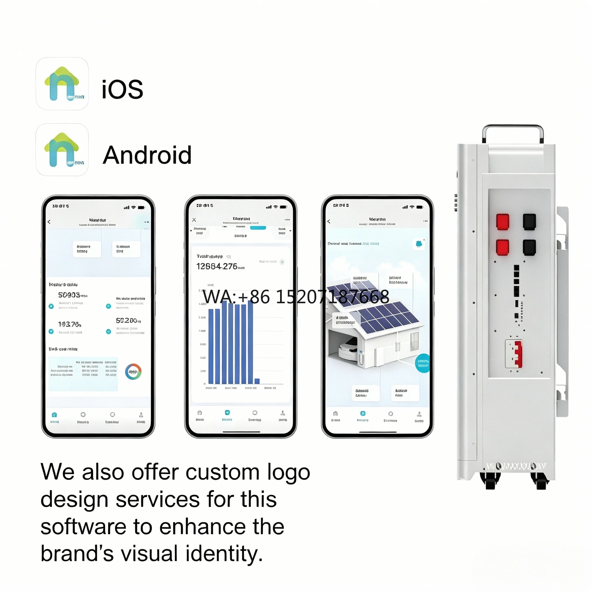 China Warehouse OEM ODM Supported Home Solar Energy Storage  IP65 LiFePO4 51.2V 300AH 10 Years Warranty Shipping From