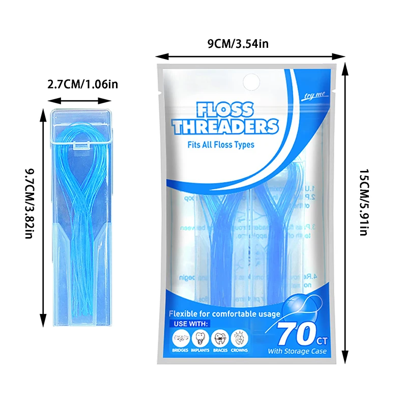 35/70 Stuks Orthodontische Floss Puller Tandheelkundige Threader Praktische Reiniging Threader Floss Tools Mondhygiëne Zorg Verfrist Adem