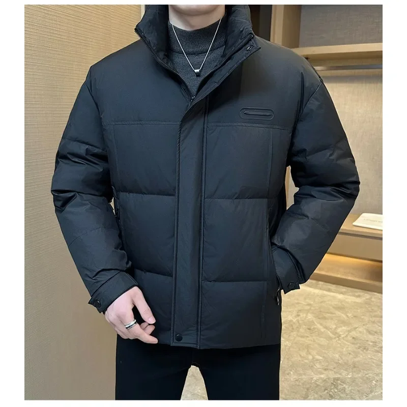 

Outdoor Mountaineering Down Jacket for Men Simple Winter Down Jacket Thickened Warm Loose Cotton Jacket Men Simple Style Jacket