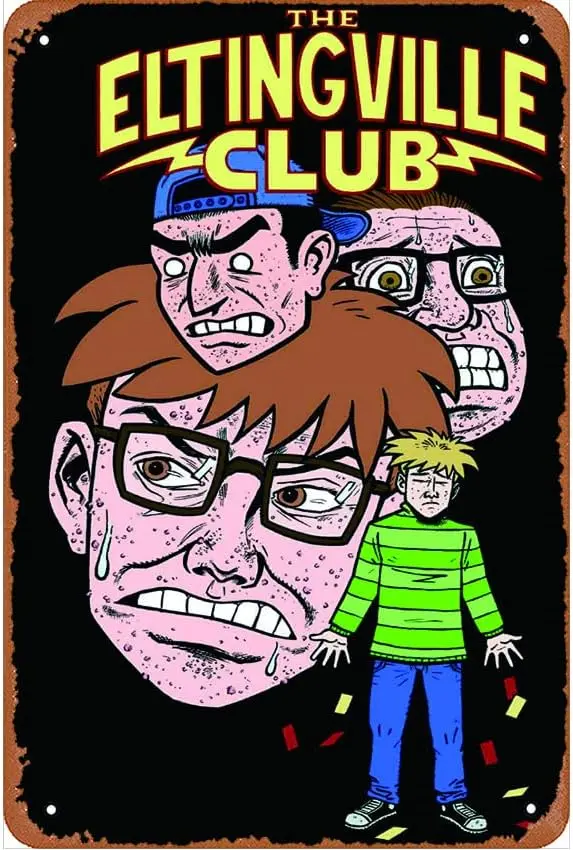 نادي التينجفيل # 1 كاريكاتير لوحة ملصق معدن القصدير تسجيل؛ ديكور جدار ريترو عتيق #1