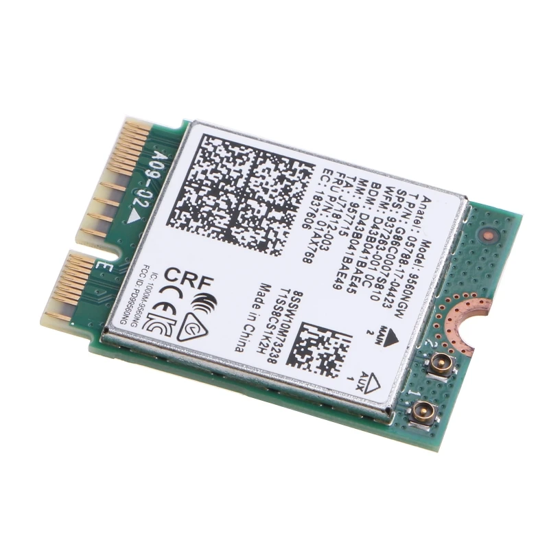 9560NGW Dual Band WiFi Card 802.11ac ax Wireless NGFF para M.2 para Key WiFi Card Adaptador BT 5.0 para