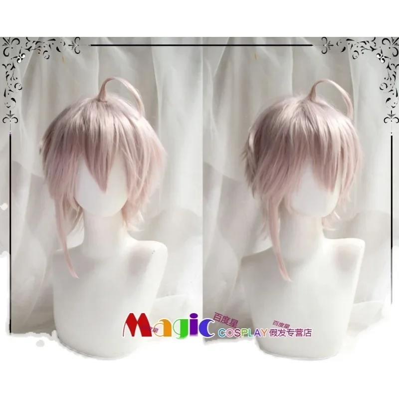 Anime Idolish7 Kujo Tenn Cosplay Wig Light Pink Synthetic Hair Heat Resistance Halloween Role Play