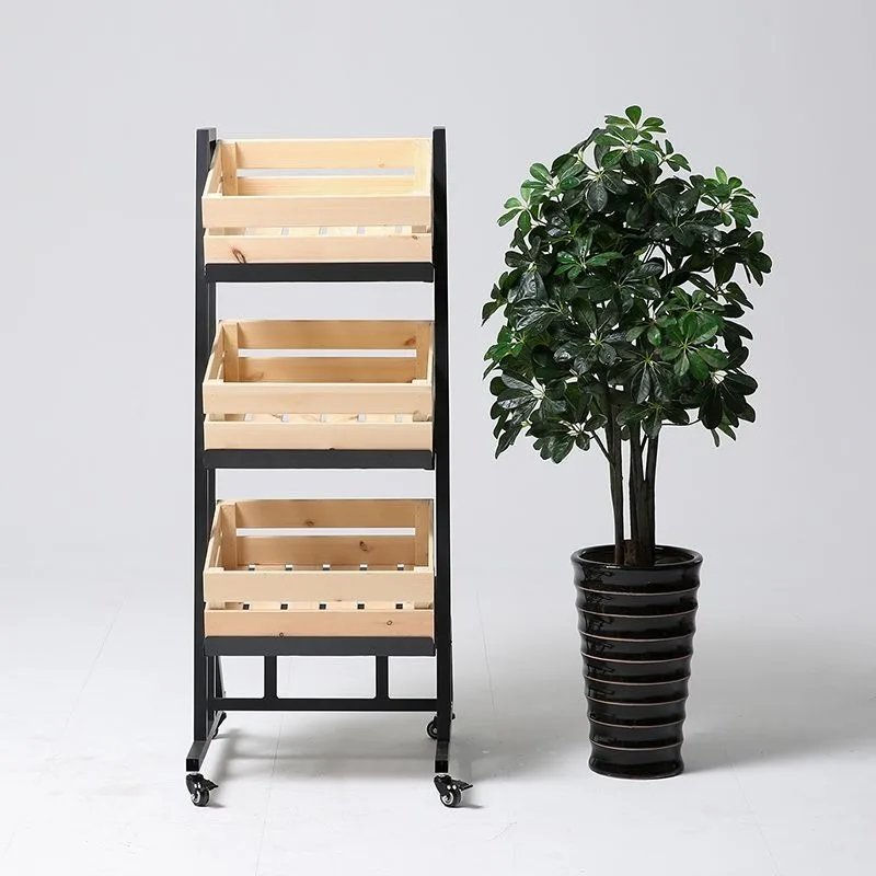 

Three-layer shelves with wheels, multi-layer display racks