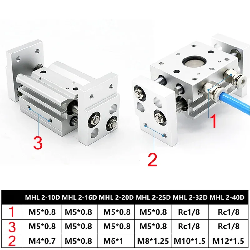 Pneumatic Gripper MHL2 Double Acting SMC Replacement Type Air Cylinder MHL2 10D/16D/20D/25D/10D1/16D1/20D1/25D1 Air Gripper