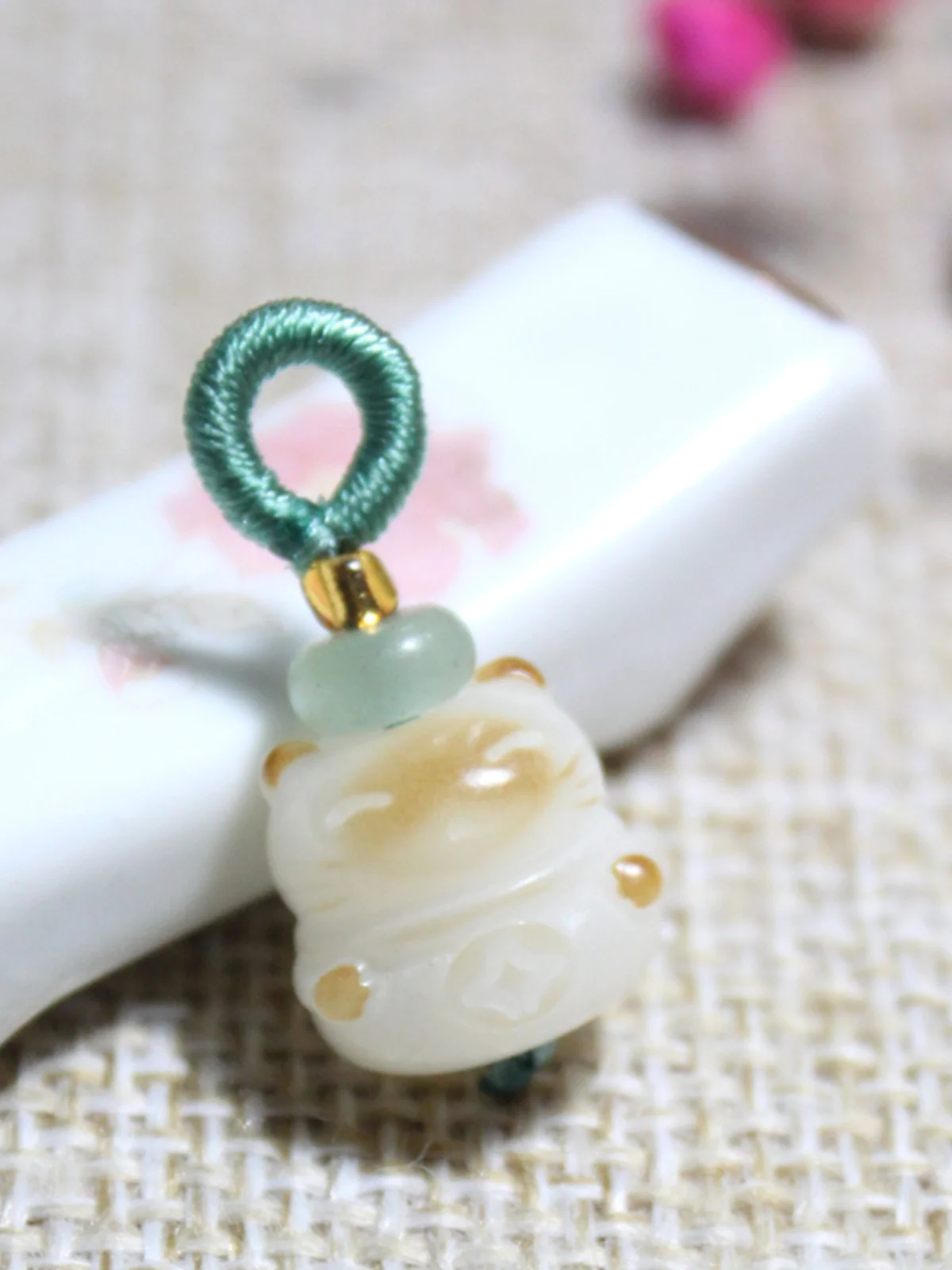 กำไลข้อมือทำจากรากโพธิ์เผาถ่าน ช่วยเรียกทรัพย์ ทำด้วยมือ พร้อมจี้ลูกปัด สำหรับทำเครื่องประดับ DIY