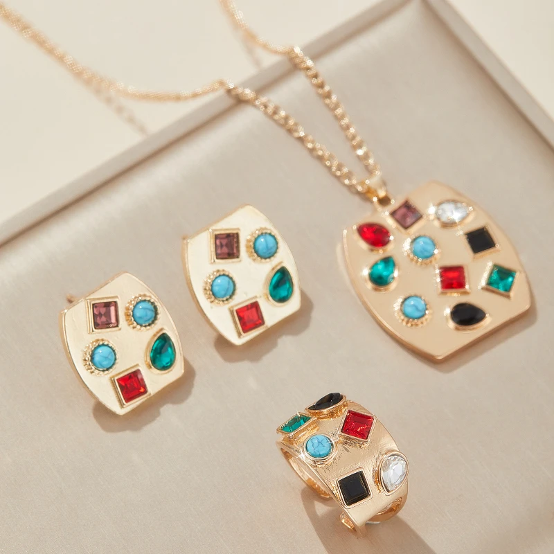 4pcs/set Fashion Jewelry Set w - Vintage Fashion Online ulasan dan harga