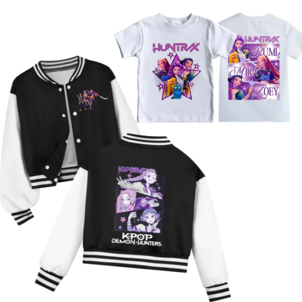 

Anime Style Kids Baseball Jacket Korean Fashion Coat for Girls Boys Harajuku Spring Autumn Uniform Outerwear Children's Costume
