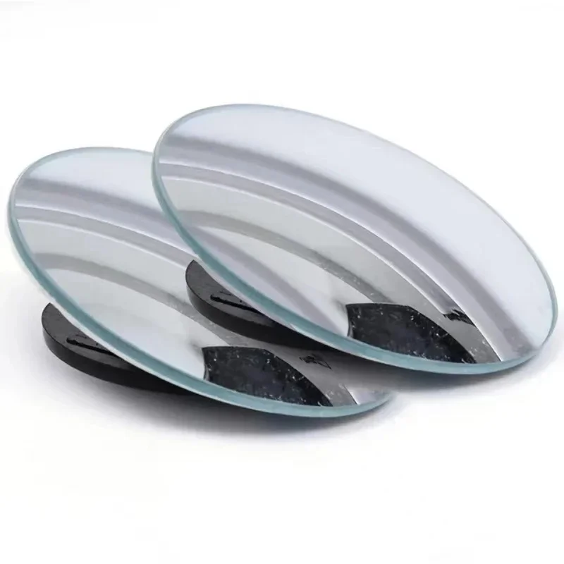 Car Blind Spot Mirrors – 2Pcs HD Glass Convex Rearview Mirror, 360-Degree Swivel Auxiliary Parking Safety Aid for All Vehicles