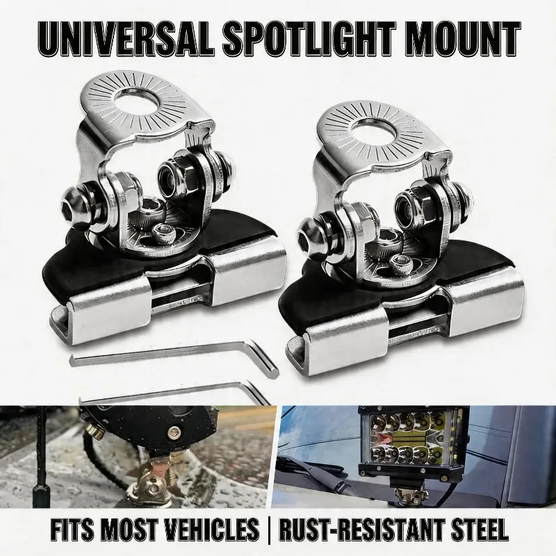 Auto Repair Replacement Accessories Gear Kit Set 1/2 Pcs Steel Clamp LED Work Light Bar Universal Off Road Car Hood Pillar Mount