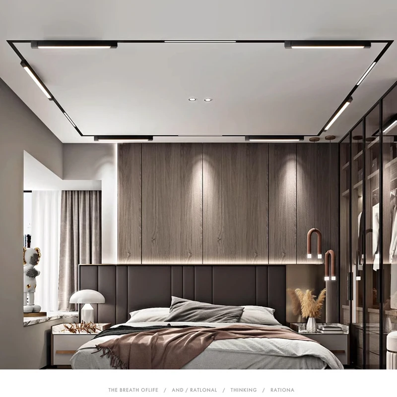 Full Set Track Light LED Ceiling Lamp 85~264V Spot Led Track Rail Lighting Fixture Spotlight Clothing Shop Rail Ceiling Light