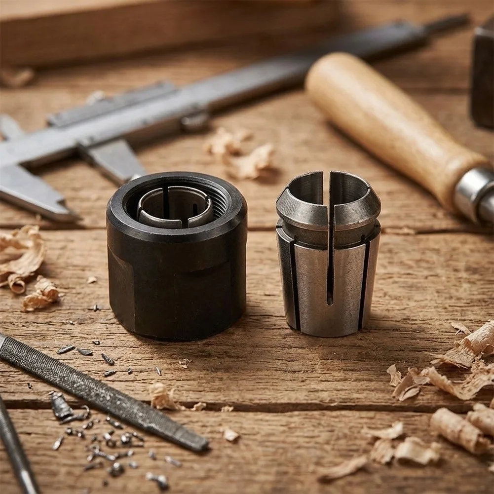 2pcs 12.7mm Router Collet Cone Nut Set Compatible with For 3612 Plunge Router for Precision Routing Applications