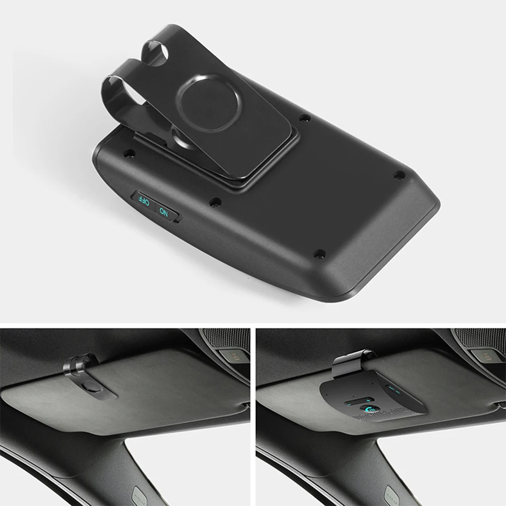 Kit de altavoz manos libres para coche, visera solar, reproductor de música Bluetooth para Control de voz inalámbrico