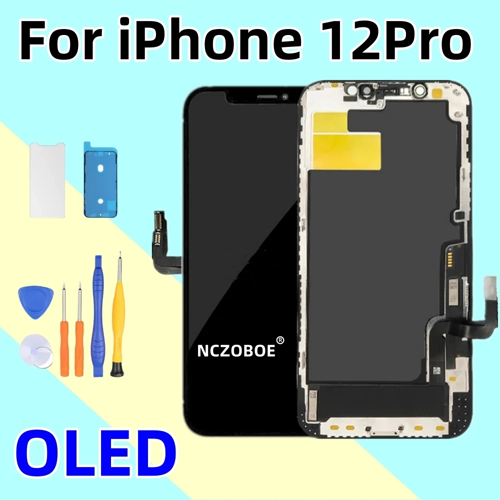 NCZOBOE OLED Screen For iPhone 13 14 15 15Pro 16Pro Max Display True Tone Screen For iPhone Replacement